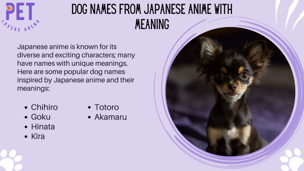 Dog Names from Japanese Anime with Meaning
