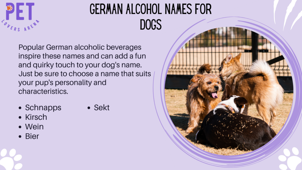 German Alcohol Names for Dogs