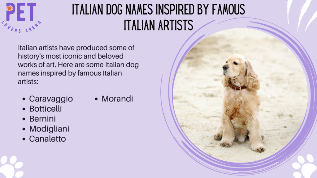 Italian Dog Names Inspired by Famous Italian Artists